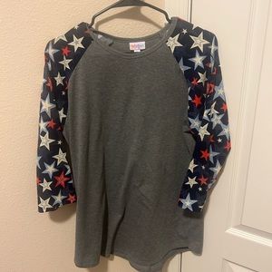 3 /4 sleeve lularoe USA shirt